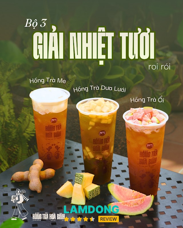 Hồng Trà Hòa Bình Đà Lạt – trà sữa